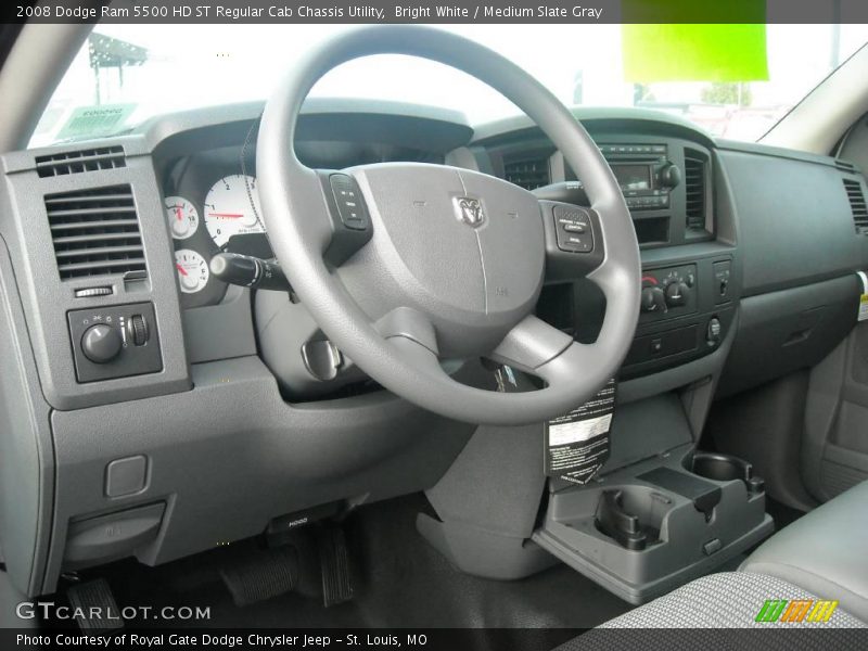 Bright White / Medium Slate Gray 2008 Dodge Ram 5500 HD ST Regular Cab Chassis Utility