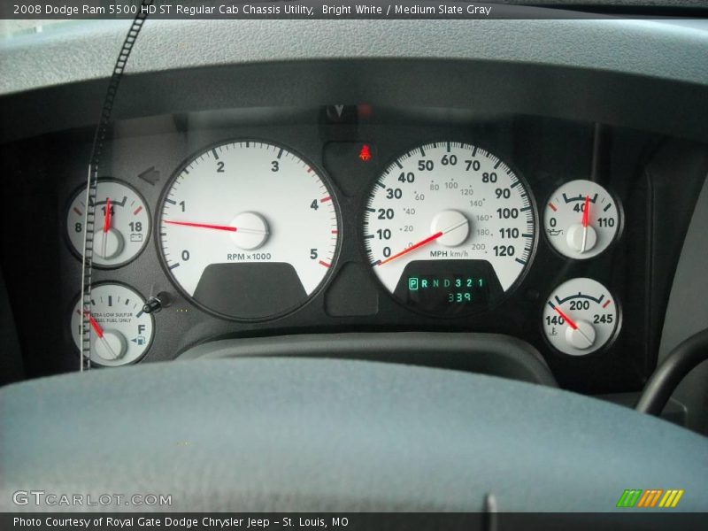 Bright White / Medium Slate Gray 2008 Dodge Ram 5500 HD ST Regular Cab Chassis Utility