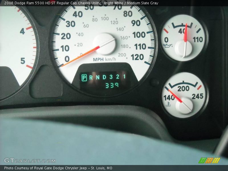 Bright White / Medium Slate Gray 2008 Dodge Ram 5500 HD ST Regular Cab Chassis Utility