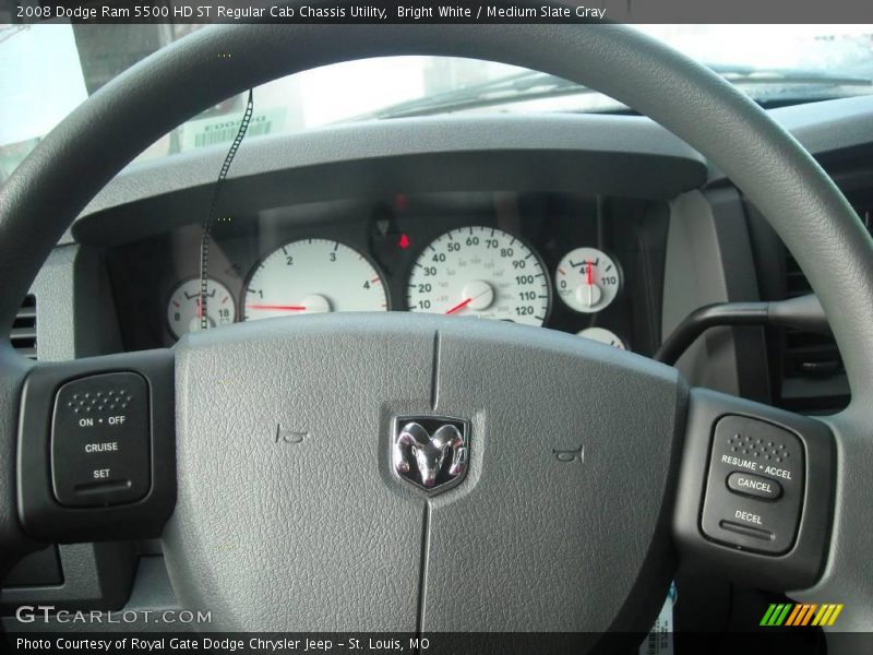 Bright White / Medium Slate Gray 2008 Dodge Ram 5500 HD ST Regular Cab Chassis Utility