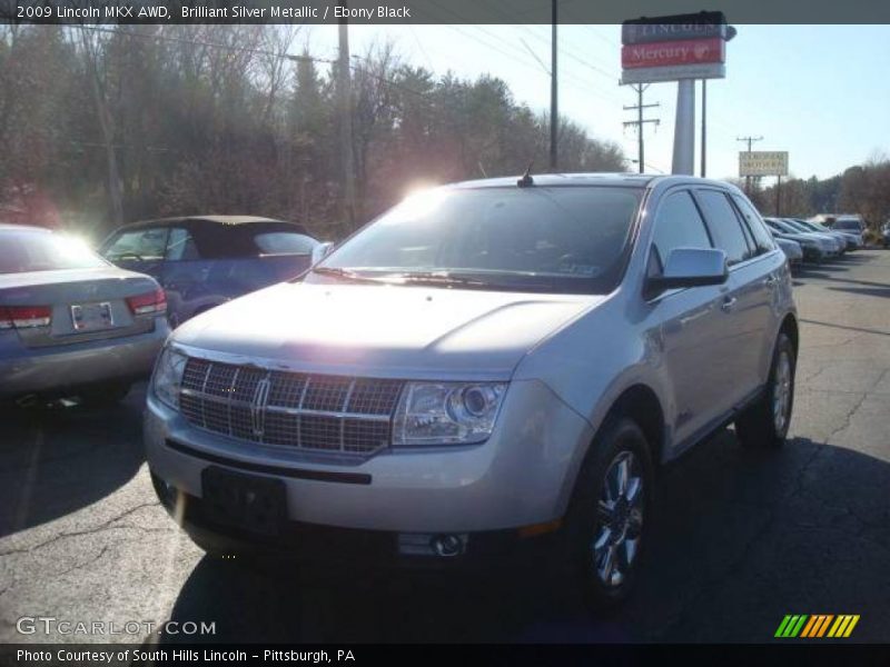 Brilliant Silver Metallic / Ebony Black 2009 Lincoln MKX AWD