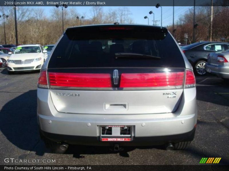 Brilliant Silver Metallic / Ebony Black 2009 Lincoln MKX AWD