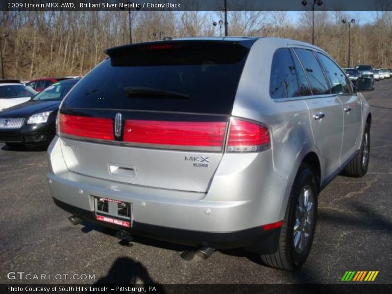 Brilliant Silver Metallic / Ebony Black 2009 Lincoln MKX AWD