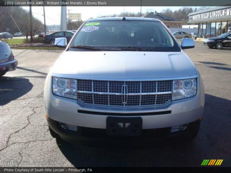 Brilliant Silver Metallic / Ebony Black 2009 Lincoln MKX AWD