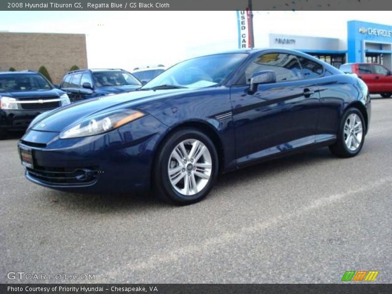 Regatta Blue / GS Black Cloth 2008 Hyundai Tiburon GS