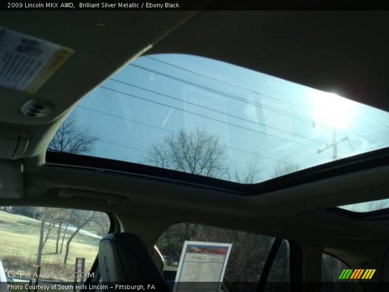 Brilliant Silver Metallic / Ebony Black 2009 Lincoln MKX AWD