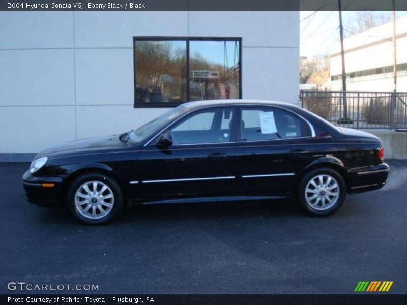 Ebony Black / Black 2004 Hyundai Sonata V6