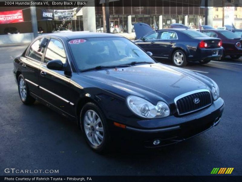 Ebony Black / Black 2004 Hyundai Sonata V6