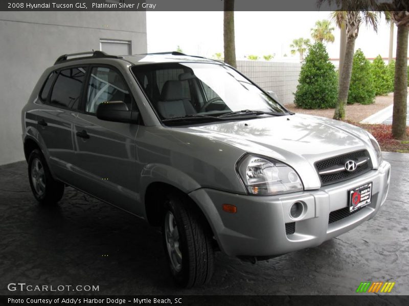 Platinum Silver / Gray 2008 Hyundai Tucson GLS