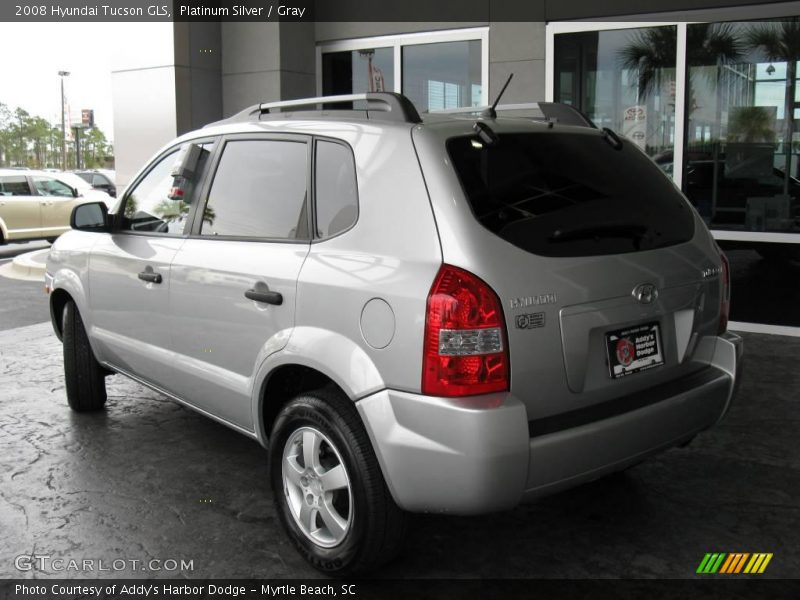 Platinum Silver / Gray 2008 Hyundai Tucson GLS