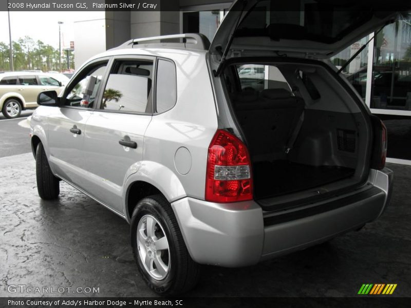 Platinum Silver / Gray 2008 Hyundai Tucson GLS