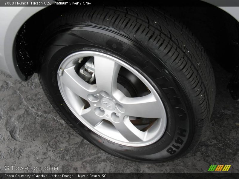Platinum Silver / Gray 2008 Hyundai Tucson GLS
