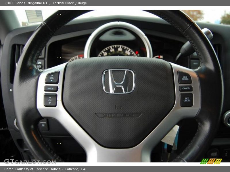 Formal Black / Beige 2007 Honda Ridgeline RTL