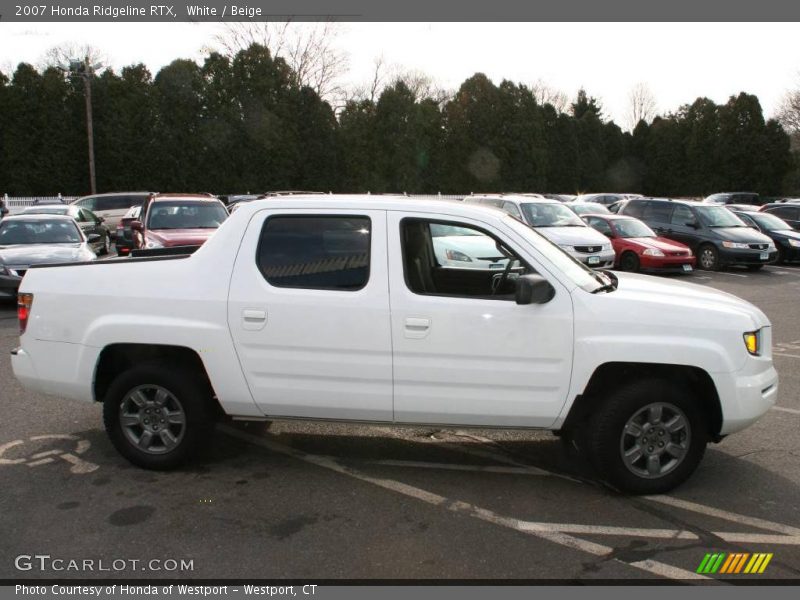 White / Beige 2007 Honda Ridgeline RTX