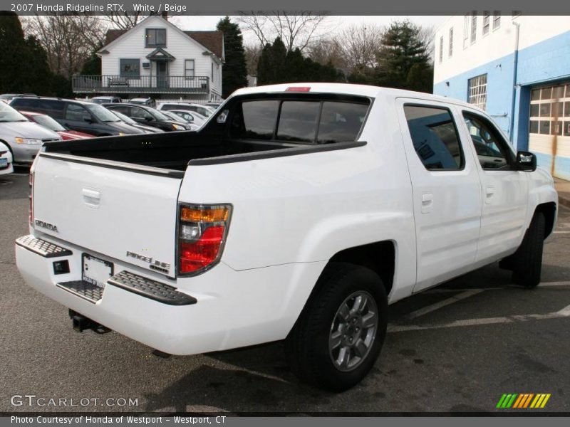 White / Beige 2007 Honda Ridgeline RTX