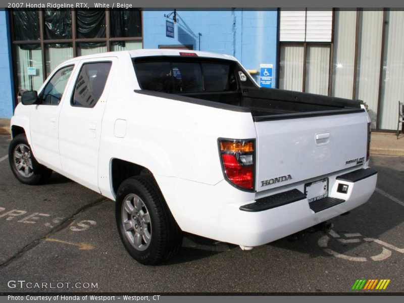 White / Beige 2007 Honda Ridgeline RTX