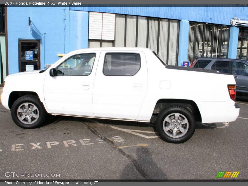 White / Beige 2007 Honda Ridgeline RTX