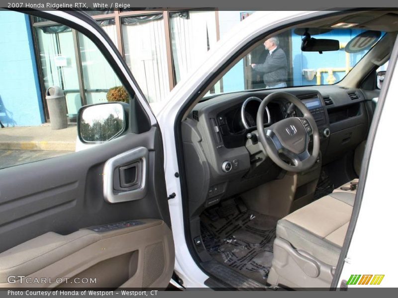 White / Beige 2007 Honda Ridgeline RTX
