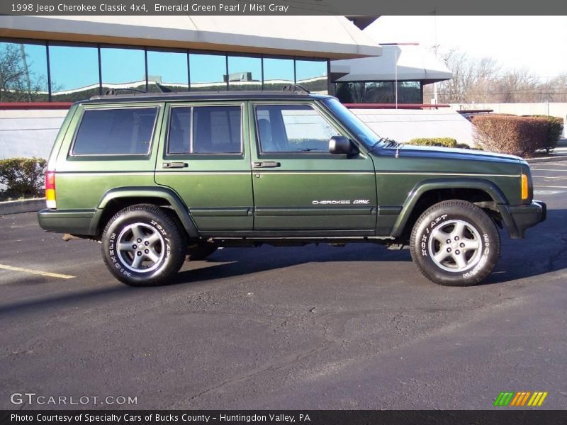 Emerald Green Pearl / Mist Gray 1998 Jeep Cherokee Classic 4x4