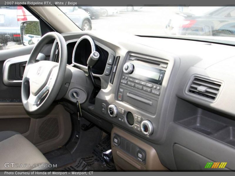 White / Beige 2007 Honda Ridgeline RTX