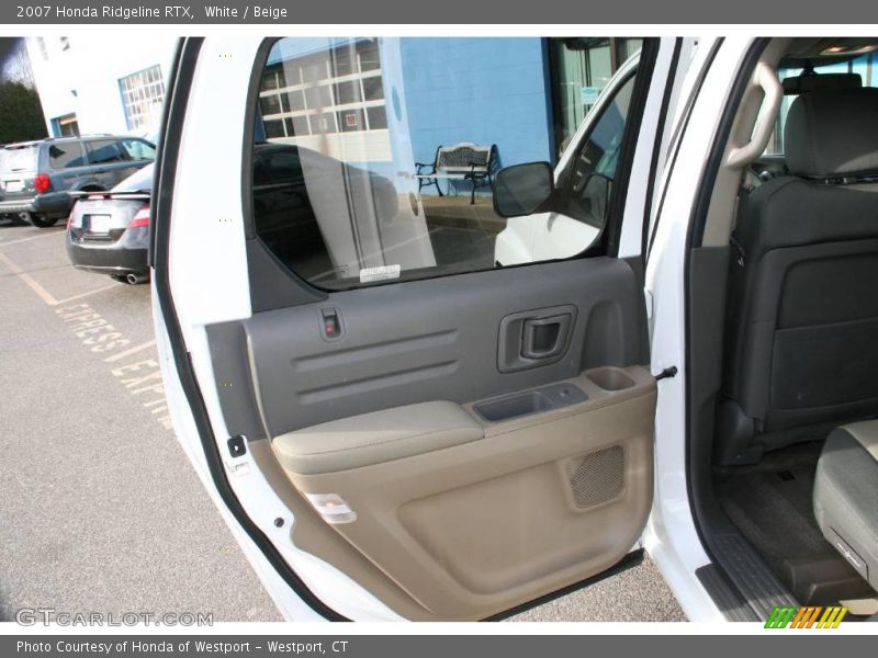 White / Beige 2007 Honda Ridgeline RTX