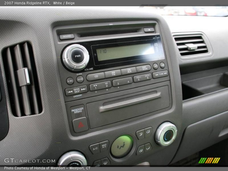 White / Beige 2007 Honda Ridgeline RTX