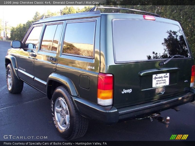 Emerald Green Pearl / Mist Gray 1998 Jeep Cherokee Classic 4x4