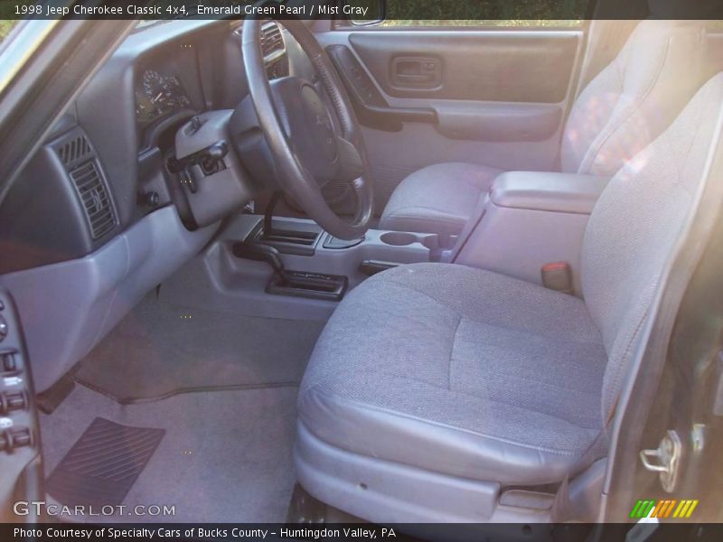 Emerald Green Pearl / Mist Gray 1998 Jeep Cherokee Classic 4x4