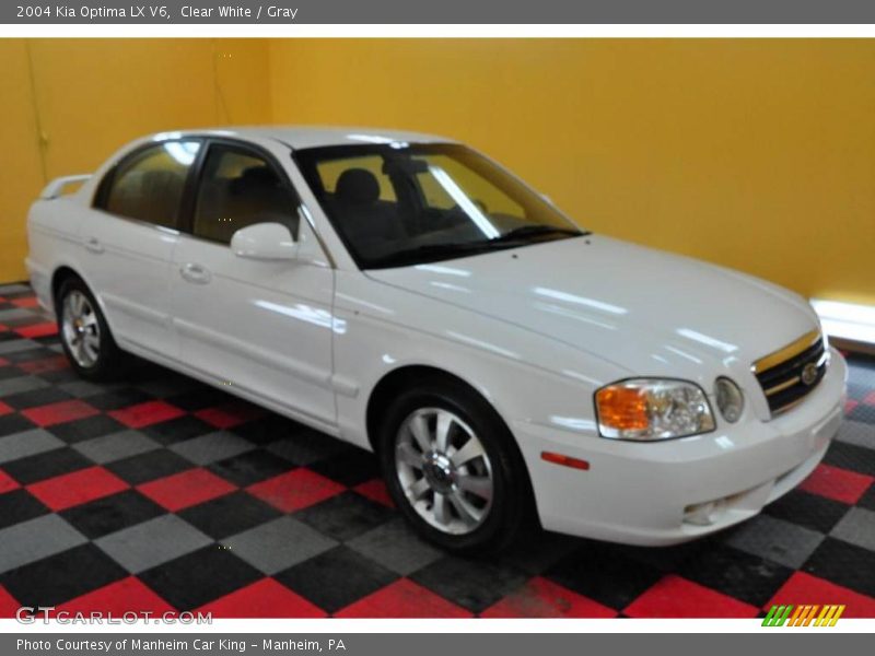 Clear White / Gray 2004 Kia Optima LX V6
