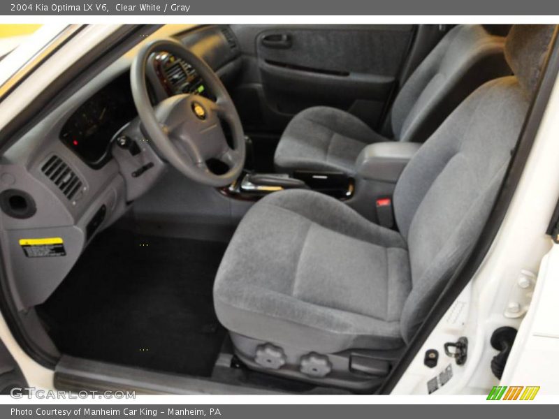 Clear White / Gray 2004 Kia Optima LX V6