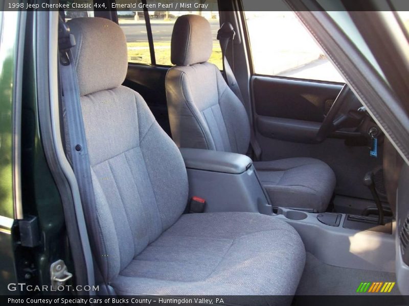 Emerald Green Pearl / Mist Gray 1998 Jeep Cherokee Classic 4x4