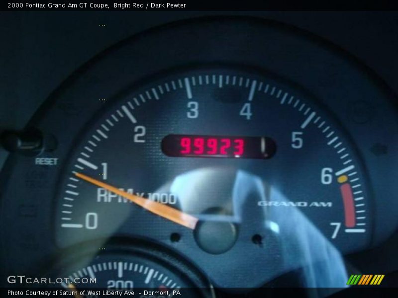 Bright Red / Dark Pewter 2000 Pontiac Grand Am GT Coupe