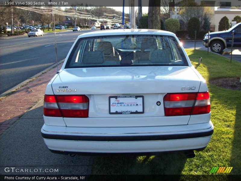 White / Tan 1998 Volvo S90 Sedan