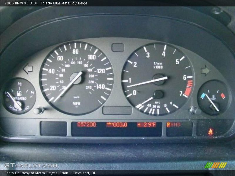 Toledo Blue Metallic / Beige 2006 BMW X5 3.0i