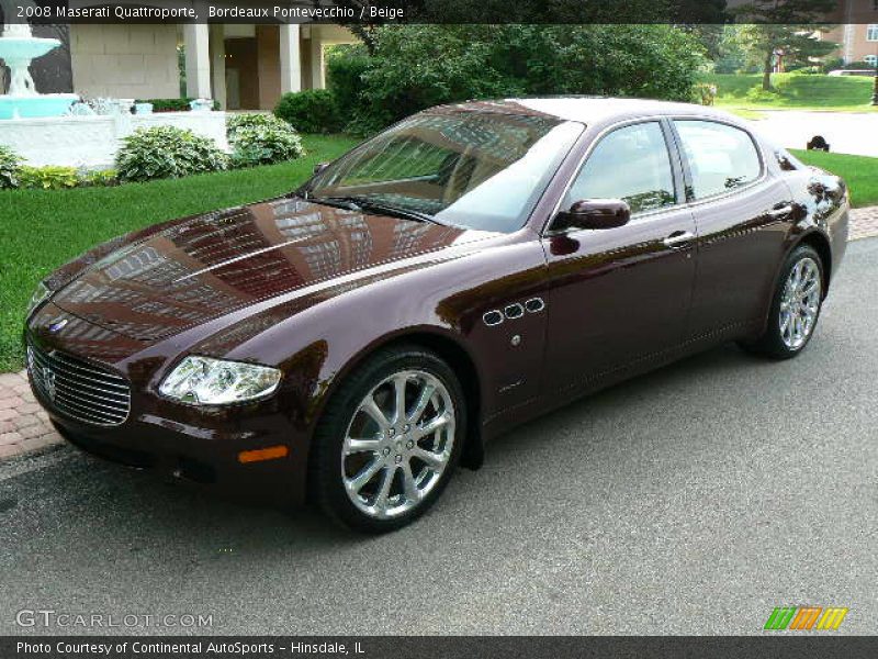 Bordeaux Pontevecchio / Beige 2008 Maserati Quattroporte