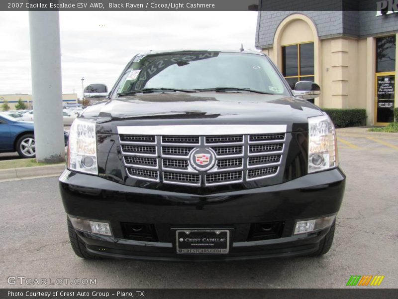 Black Raven / Cocoa/Light Cashmere 2007 Cadillac Escalade ESV AWD