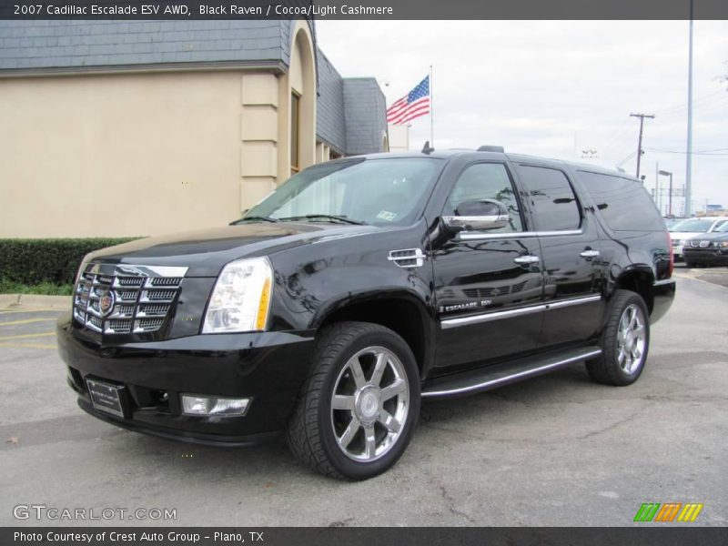 Black Raven / Cocoa/Light Cashmere 2007 Cadillac Escalade ESV AWD