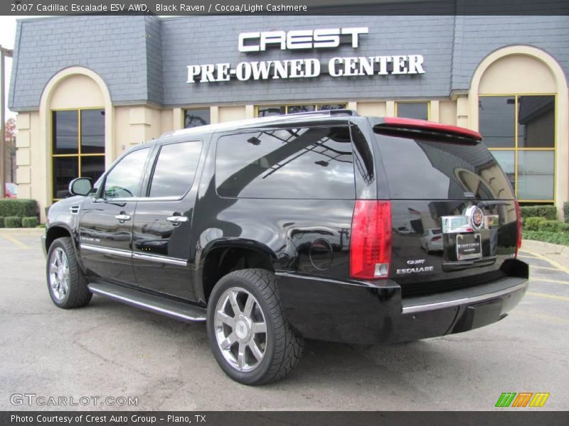Black Raven / Cocoa/Light Cashmere 2007 Cadillac Escalade ESV AWD