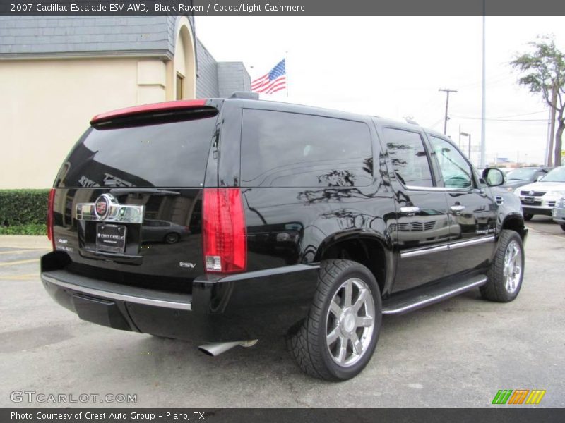 Black Raven / Cocoa/Light Cashmere 2007 Cadillac Escalade ESV AWD