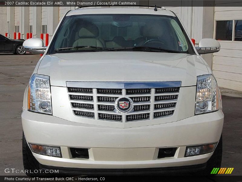 White Diamond / Cocoa/Light Cashmere 2007 Cadillac Escalade ESV AWD