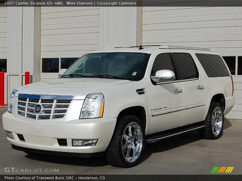 White Diamond / Cocoa/Light Cashmere 2007 Cadillac Escalade ESV AWD
