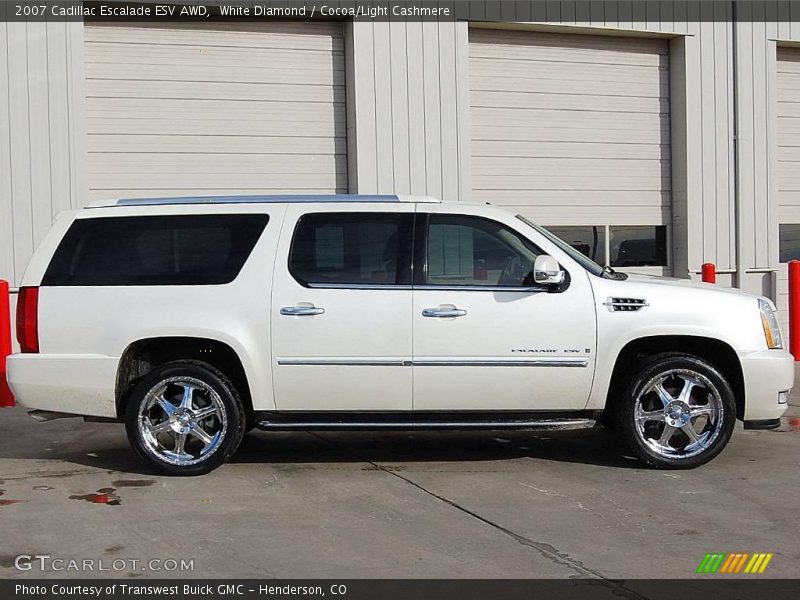 White Diamond / Cocoa/Light Cashmere 2007 Cadillac Escalade ESV AWD