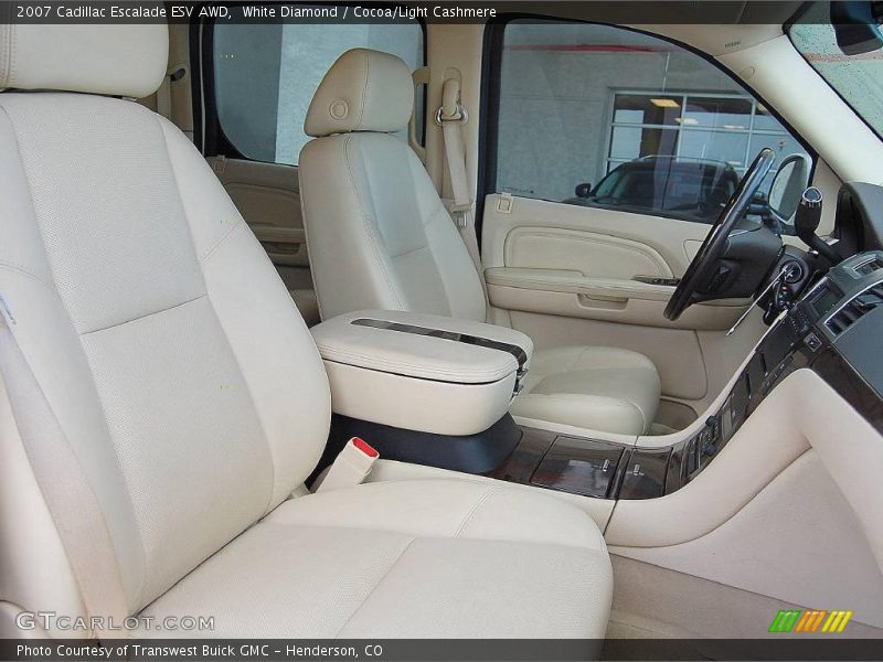 White Diamond / Cocoa/Light Cashmere 2007 Cadillac Escalade ESV AWD