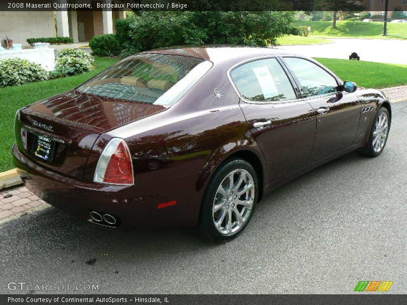 Bordeaux Pontevecchio / Beige 2008 Maserati Quattroporte