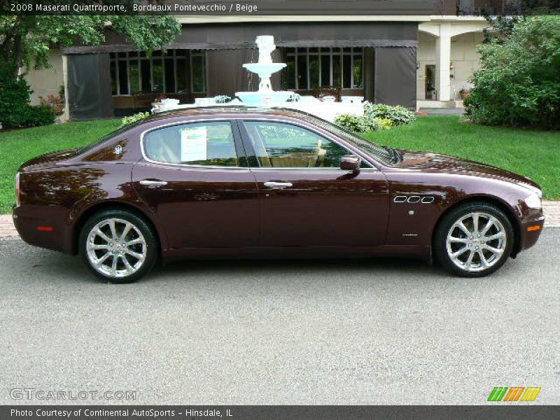 Bordeaux Pontevecchio / Beige 2008 Maserati Quattroporte