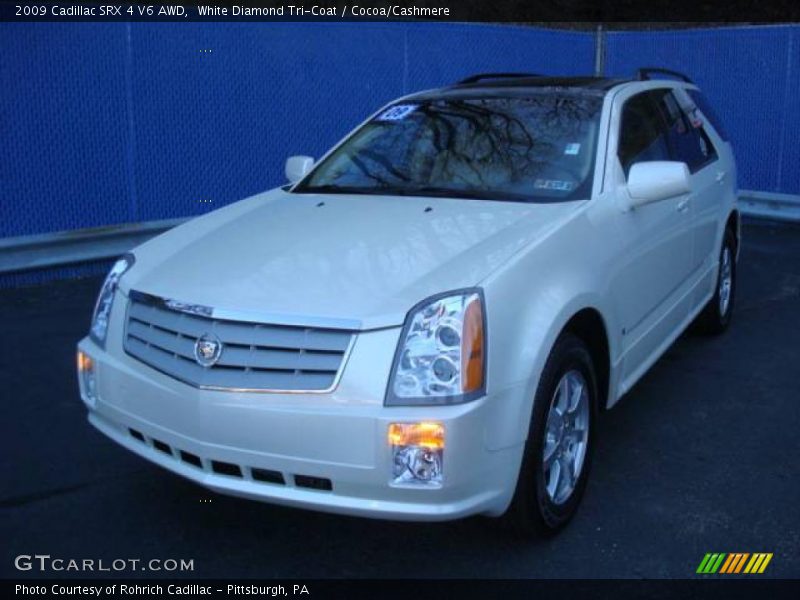 White Diamond Tri-Coat / Cocoa/Cashmere 2009 Cadillac SRX 4 V6 AWD