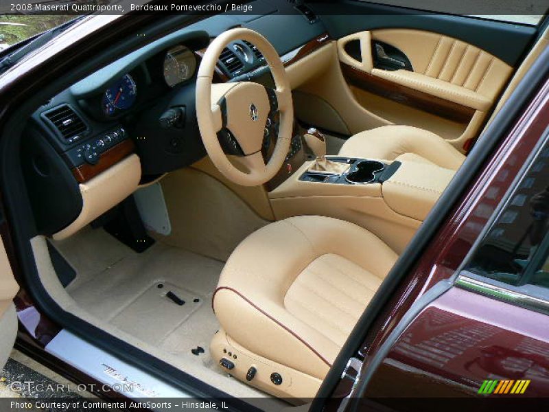 Bordeaux Pontevecchio / Beige 2008 Maserati Quattroporte