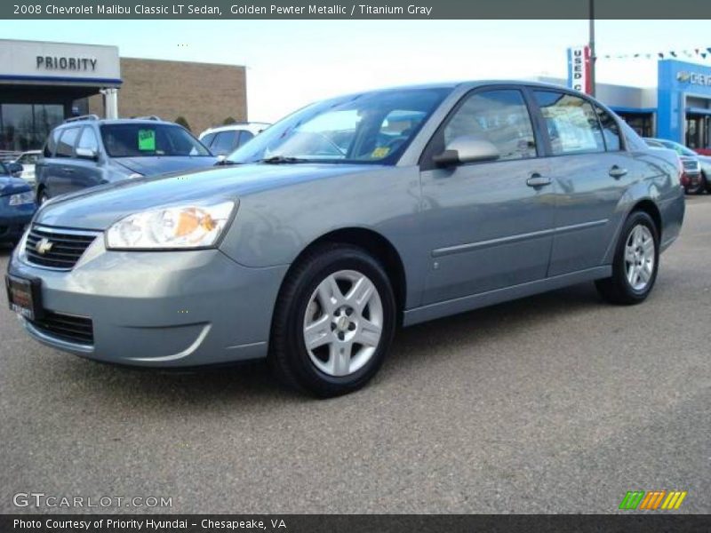 Golden Pewter Metallic / Titanium Gray 2008 Chevrolet Malibu Classic LT Sedan
