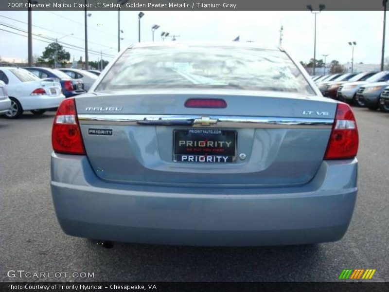 Golden Pewter Metallic / Titanium Gray 2008 Chevrolet Malibu Classic LT Sedan