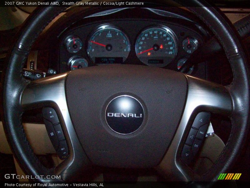 Stealth Gray Metallic / Cocoa/Light Cashmere 2007 GMC Yukon Denali AWD